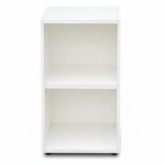 Fehér keskeny, nyitott polcos szekrény