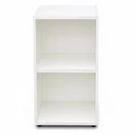 Fehér keskeny, nyitott polcos szekrény