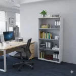 Open Shelving Unit – Silver & Maple