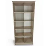 Világos juhar színű nyitott irodai szekrény 10 tárolórekesszel
