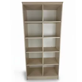   Világos juhar színű nyitott irodai szekrény 10 tárolórekesszel