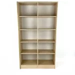 Bükk nyitott irodai könyvespolc – 8 rekeszes, natúr bükk színű