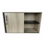 Steelcase tolóajtós irodai szekrény – világos tölgy színben