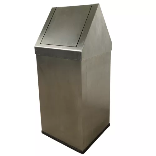 Billenőfedeles rozsdamentes irodai kuka