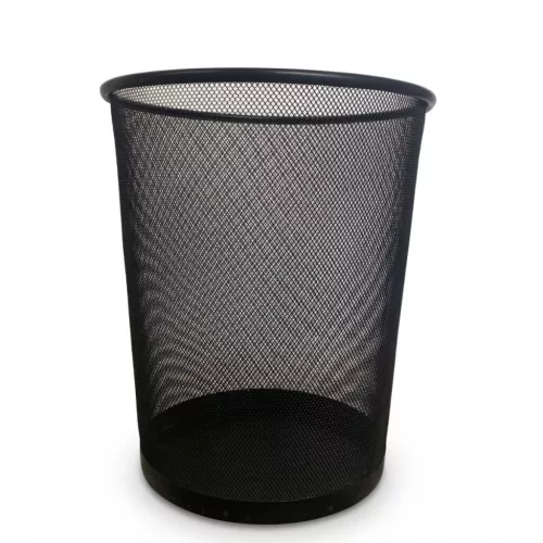 Fémhálós fekete papírkosár