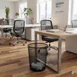 Fémhálós fekete papírkosár