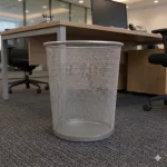 Fémhálós ezüst papírkosár